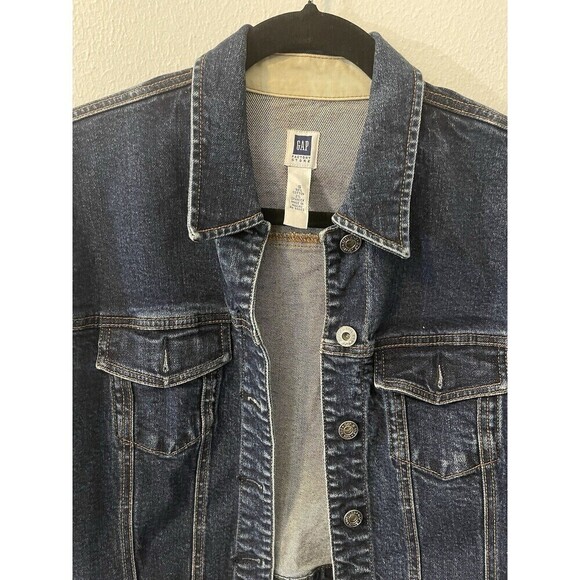 Y2K Gap Jacket Adult Small Blue Denim Trucker Button Up Casual Women - Picture 1 of 7